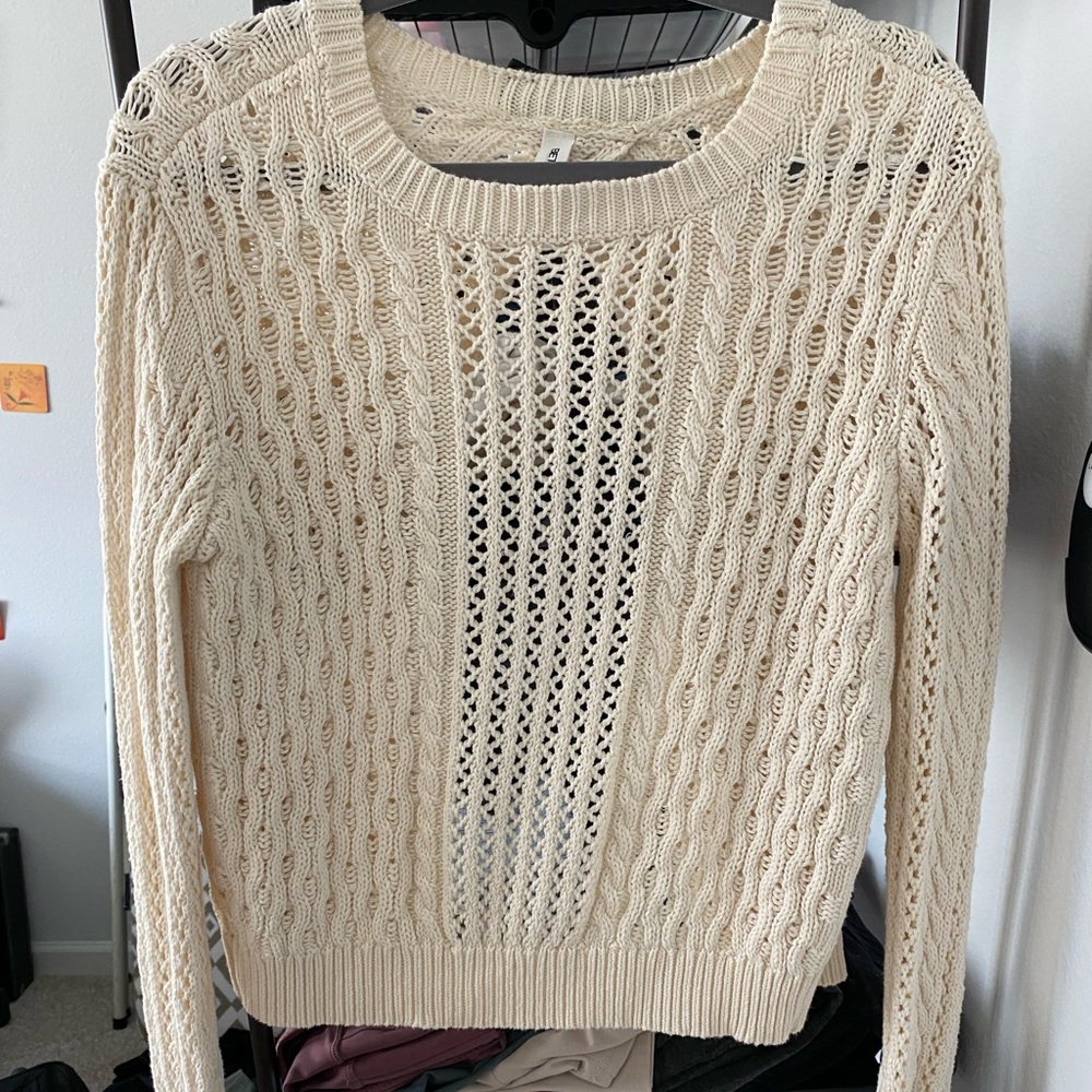 Cable Knit Open Back Sweater